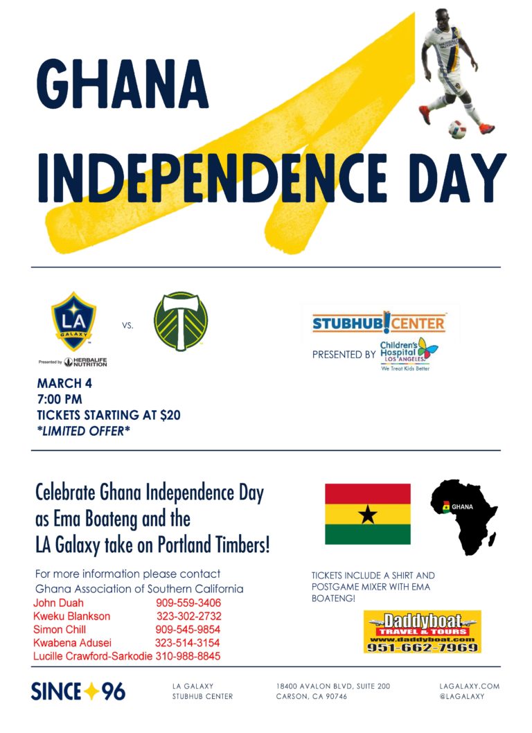 Ghana Independence Day Celebration with LA Galaxy Ghana Association